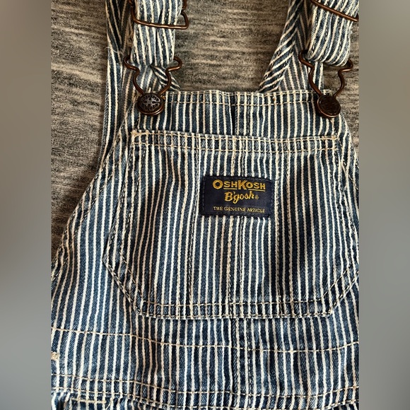 Vntg OshKosh B'gosh Kids Striped Overalls - Picture 3 of 5